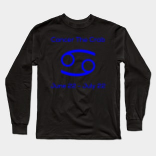 Zodiac, Cancer The Crab Long Sleeve T-Shirt